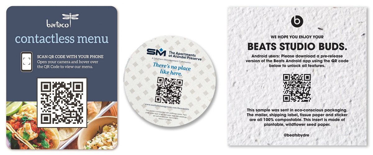 QR Code Counter Mat Coaster