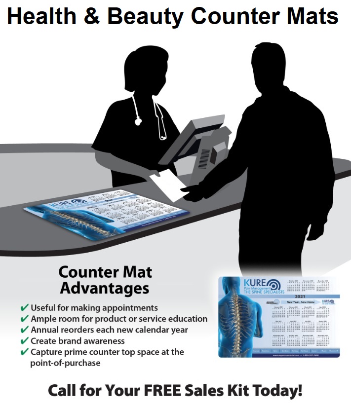 Health and Beauty Counter Mat Flyer