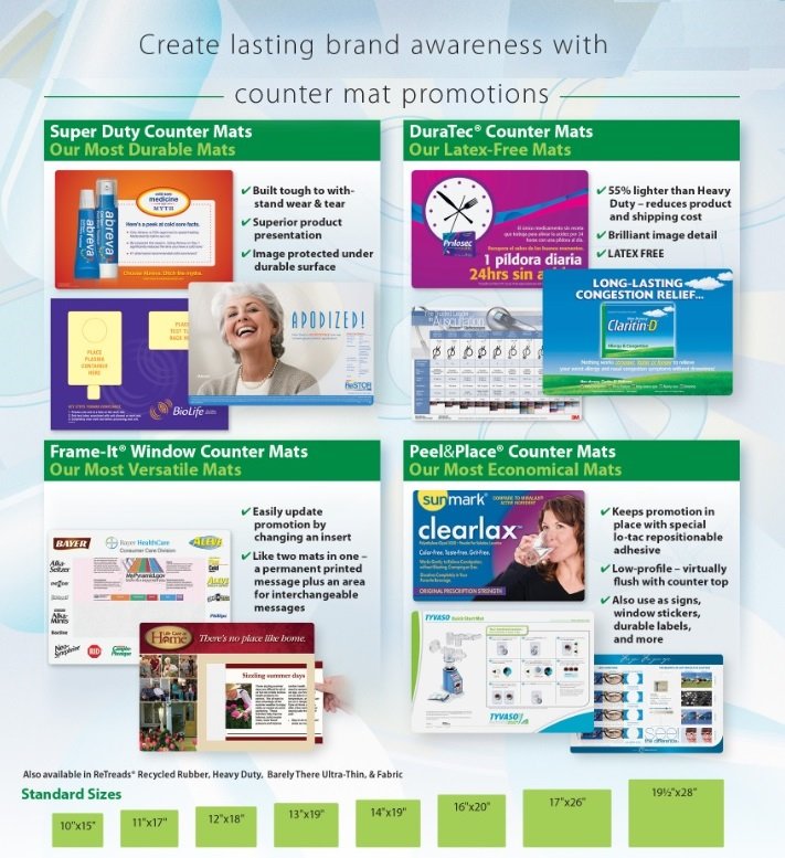 Dispensary Counter Mat Flyer